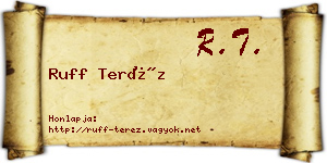 Ruff Teréz névjegykártya